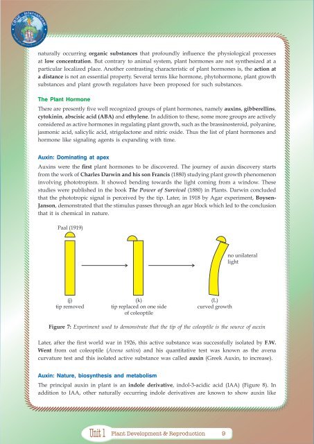 PLANT DEVELOPMENT & REPRODUCTION - CBSE International