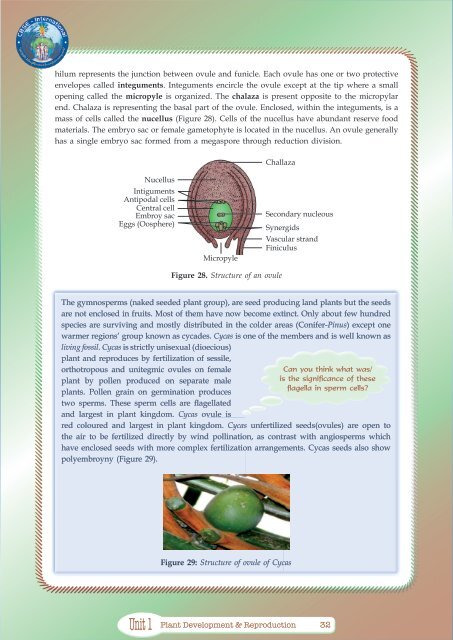 PLANT DEVELOPMENT & REPRODUCTION - CBSE International