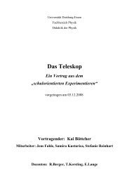 Das Teleskop Ein Vortrag Aus Dem - Didaktik der Physik ...