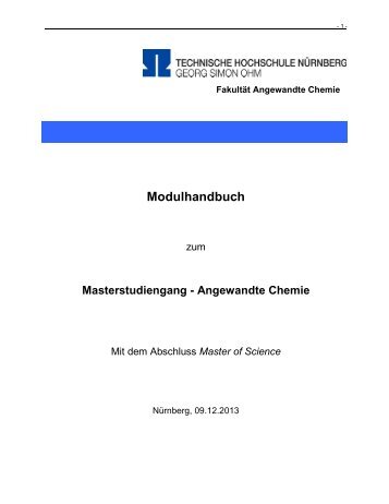 Modulhandbuch - Georg-Simon-Ohm-Hochschule Nürnberg