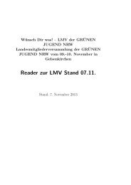 Reader zur LMV Stand 07.11. - LMV der GRÜNEN JUGEND NRW