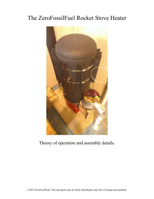 Zero S Rocket Stove Heater