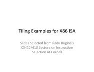 Tiling Examples for X86 ISA