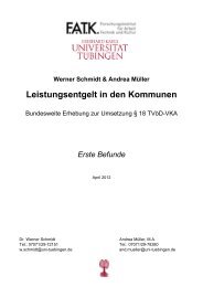 Leistungsentgelt in den Kommunen - FATK - Universität Tübingen