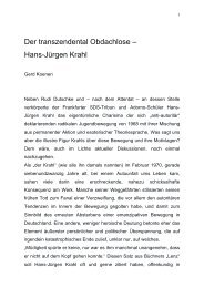 Der Transzendental Obdachlose – Hans-Jürgen Krahl - Gerd Koenen