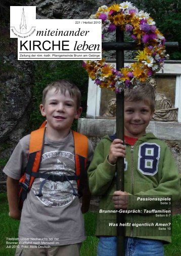 Pfarrzeitung Nr. 221/2010 Herbst - Pfarre Brunn am Gebirge