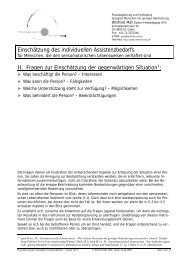 Einschätzung des individuellen Assistenzbedarfs II ... - Winfried Mall