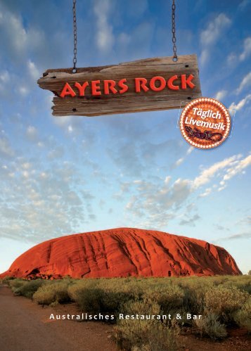 Speisekarte - Ayers Rock