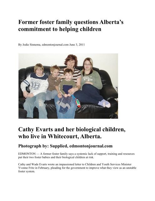Former foster family questions Alberta's commitment to helping ...