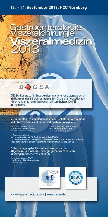 DEGEA Kongress-Programmübersicht - Viszeralmedizin