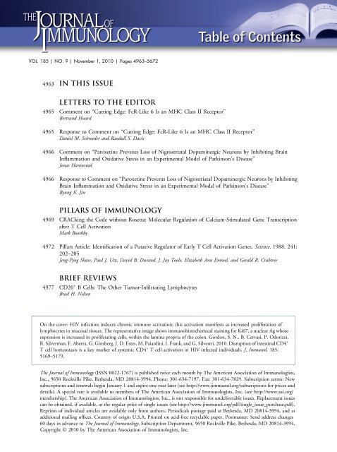 Toc Pdf The Journal Of Immunology