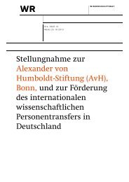 Alexander von Humboldt-Stiftung - Wissenschaftsrat
