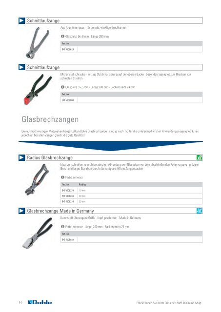 Glasschneiden & Glasbrechen