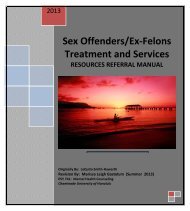 Sex Offenders and ExFelons Resources - Chaminade University Portal