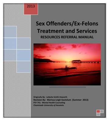 Sex Offenders and ExFelons Resources - Chaminade University Portal