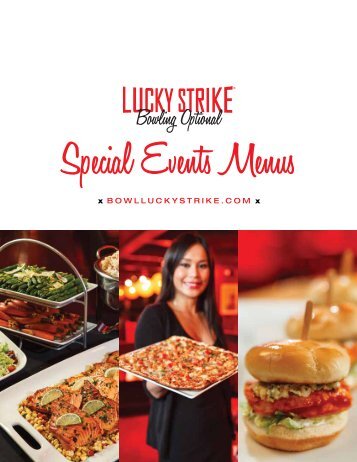 Special Events Menu - Lucky Strike Lanes