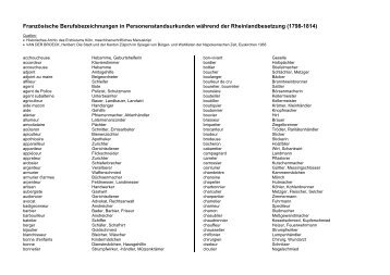 Französische Berufsbezeichnungen in Personenstandsurkunden ...