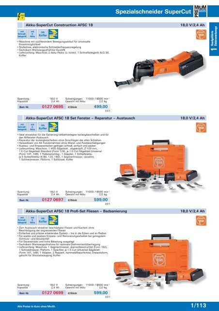 PREMIUM Elektrowerkzeuge 2013/2014 - EW NEU GmbH Worms ...