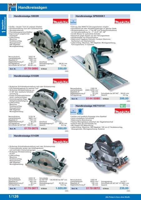 PREMIUM Elektrowerkzeuge 2013/2014 - EW NEU GmbH Worms ...