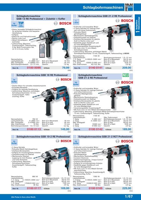 PREMIUM Elektrowerkzeuge 2013/2014 - EW NEU GmbH Worms ...