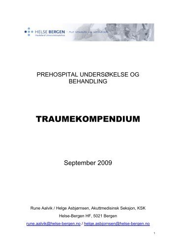 TRAUMEKOMPENDIUM - Medisinsk ferdighetssenter ved UiB