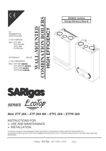EcoTop ETF-ETFL-ETFW Manuale Utente Rev.09-06 GB - Sarigas