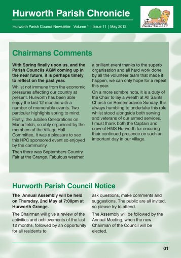 Hurworth Parish Chronicle - Support