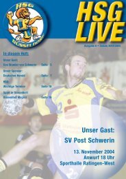 Unser Gast: SV Post Schwerin - HSG Düsseldorf