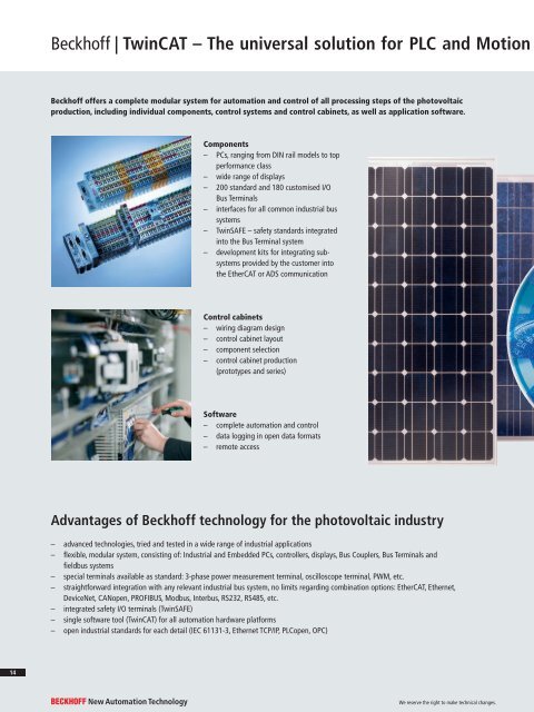 PC-based Control for Photovoltaic Production - download - Beckhoff