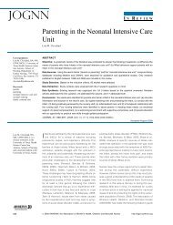 Parenting in the Neonatal Intensive Care Unit - Carlos Haya