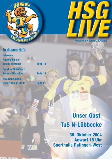 Unser Gast: TuS N-Lübbecke - HSG Düsseldorf