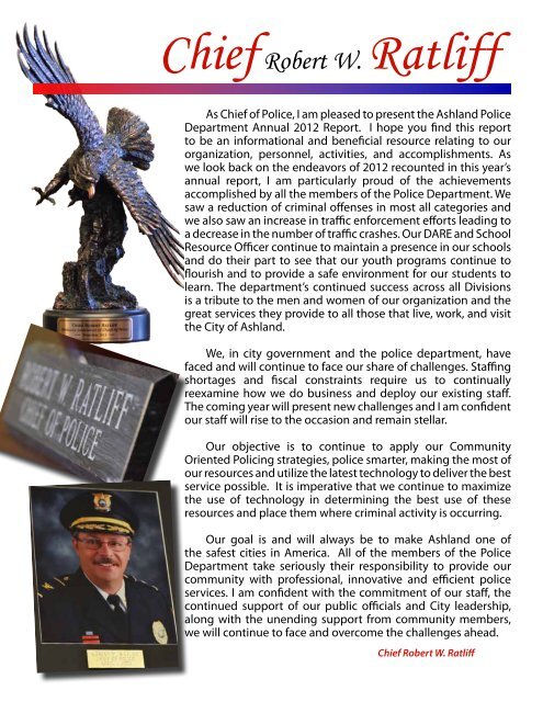 2012 annual report - Ashland Police Department