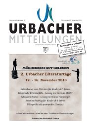 Urbacher Mitteilungsblatt vom 07.11.2013 - Gemeinde Urbach