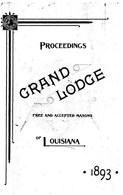 most worshipful grand lodge - Louisiana State University