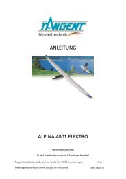 Bauanleitung ALPINA 4001 Elektro - TANGENT Modelltechnik