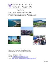 Faculty Planning Guide - University of Washington Tacoma