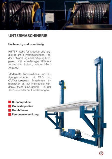 BÜHNENTECHNIK - RITTER Maschinen