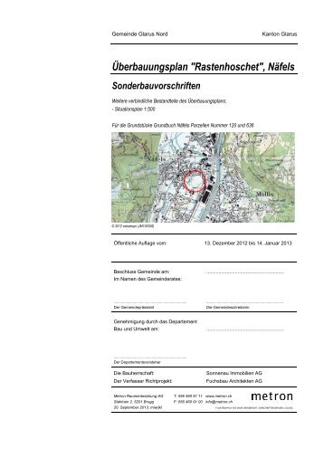 Sonderbauvorschriften [PDF, 657 KB] - Gemeinde Glarus Nord