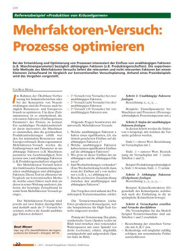 Mehrfaktoren-Versuch: Prozesse optimieren