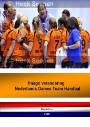 Imagoverbetering Nederlands Handbal Team