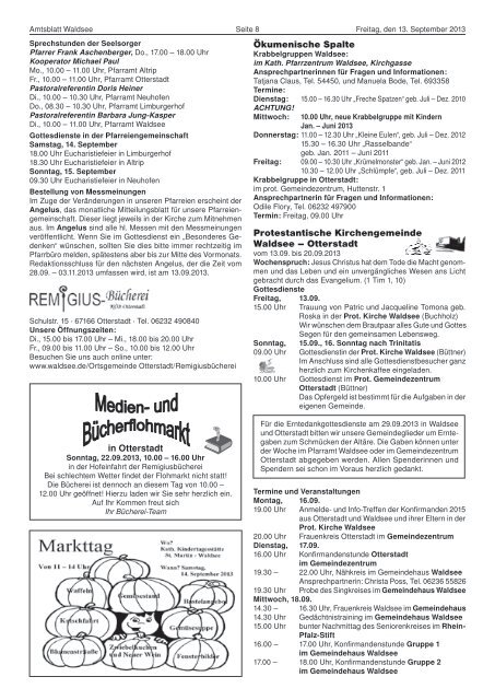 Kalenderwoche 37 - Verbandsgemeinde Waldsee
