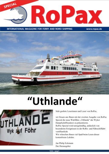 Bericht über die Taufe der Uthlande 2010. - Ropax.de