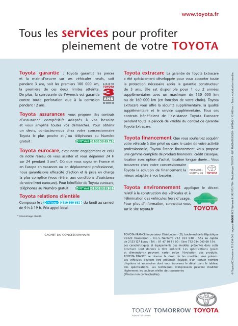 Avensis Accessoires - Toyota