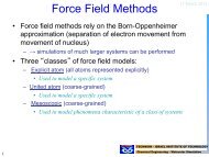 Force Field Methods - Technion moodle