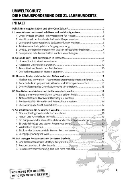 UmweltschUtz - Bündnis 90/Die Grünen Hessen