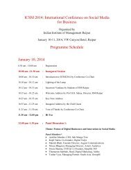 Programme Schedule - IIM Raipur