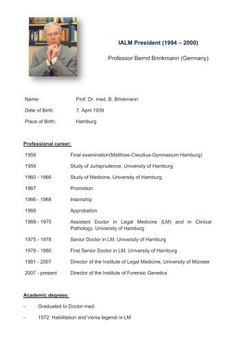 Prof. Bernd Brinkmann - ialm.info