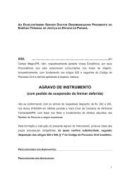 AGRAVO DE INSTRUMENTO - Polis