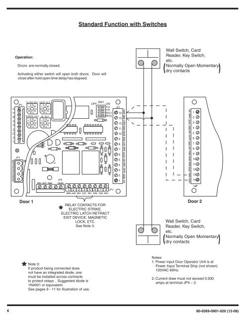 6900 PowerMatic ® Low Energy Power Operator Wiring Instructions ...