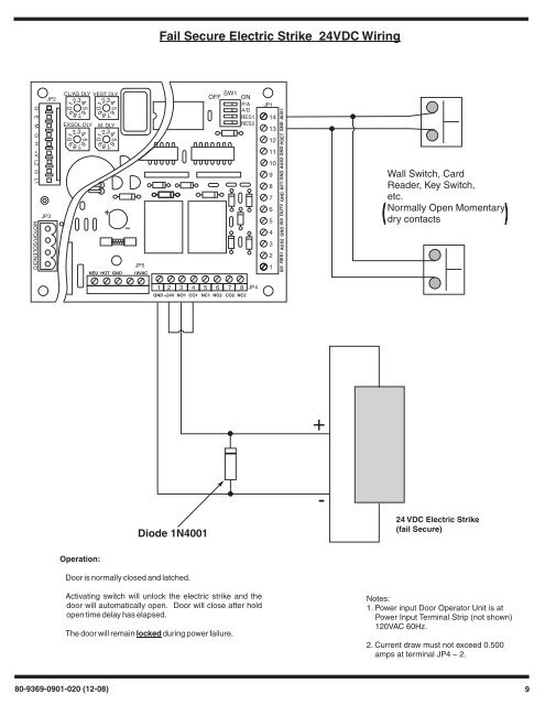 6900 PowerMatic ® Low Energy Power Operator Wiring Instructions ...